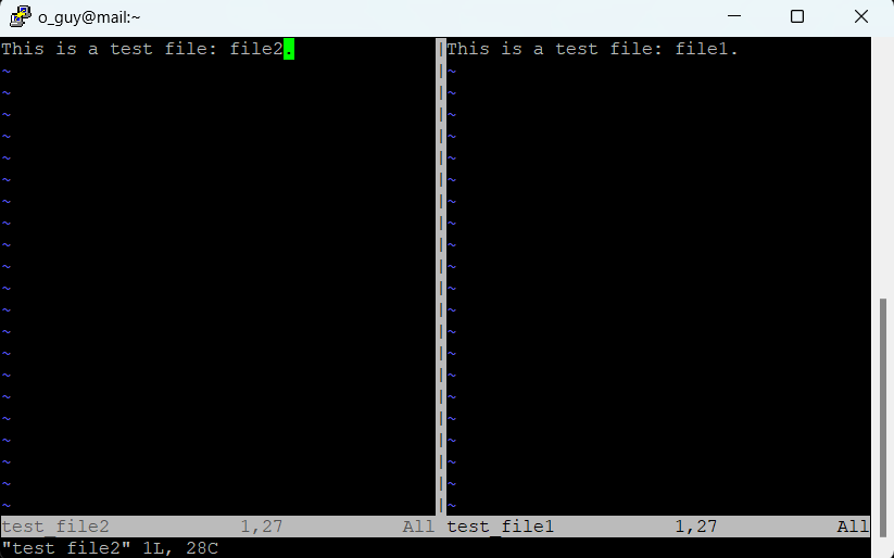 image for vsplit command